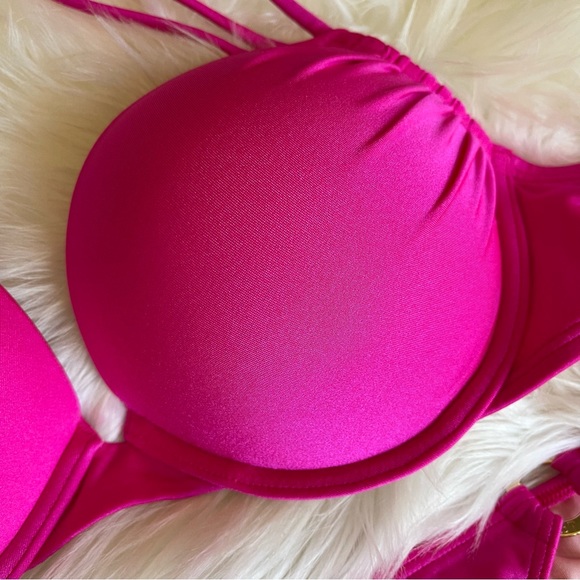 36B Vs Victoria’s Secret Bombshell Miraculous Adds-2 Cups Bikini Swim Hot Pink - Picture 4 of 11